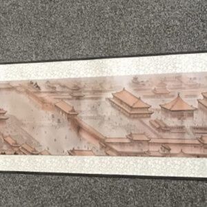 Forbidden City Pure Silk Long Scroll Painting Artefact